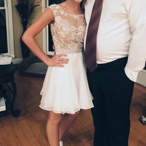 Sherri Hill Prom Homecoming Ivory Short Dress